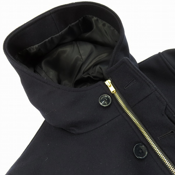 実際に弊社で買取させて頂いたEDIFICE/エディフィス フーディージップアップウールコート 19-020-300-1013-3-0/Lの画像 5枚目