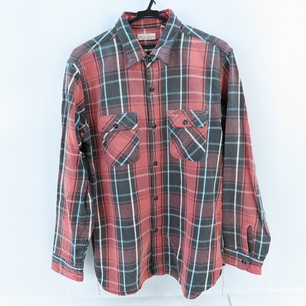 実際に弊社で買取させて頂いたSUGAR CANE/シュガーケーン チェック柄 ネルシャツ SC27117 ピンク系 XL