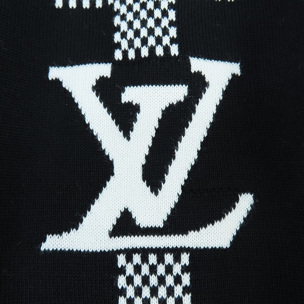 実際に弊社で買取させて頂いた【JPタグ】LOUIS VUITTON/ルイヴィトン ストライプロゴ ニット Tシャツ カットソー RM211 ZLW HKN86W XLの画像 7枚目
