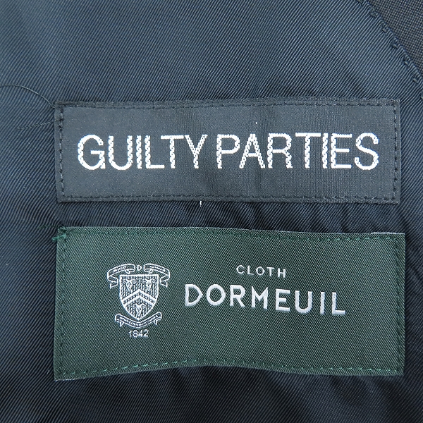 実際に弊社で買取させて頂いたWACKO MARIA/ワコマリア DORMEUIL/ドーメル テーラード ジャケット/パンツ セットアップ ブラック L/XLの画像 2枚目