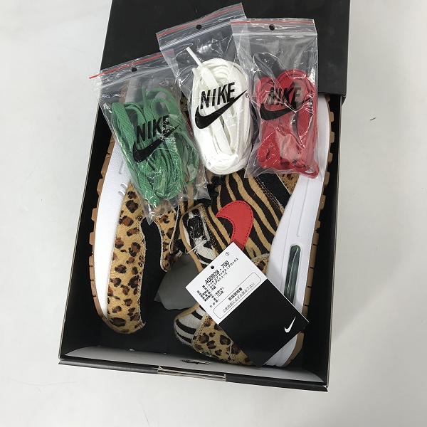 実際に弊社で買取させて頂いた【未使用】NIKE×ATMOS/ナイキ×アトモス AIR MAX 1 DLX ANIMAL PACK 2.0 エアマックス1 アニマルパック AQ0928-700 /26の画像 8枚目