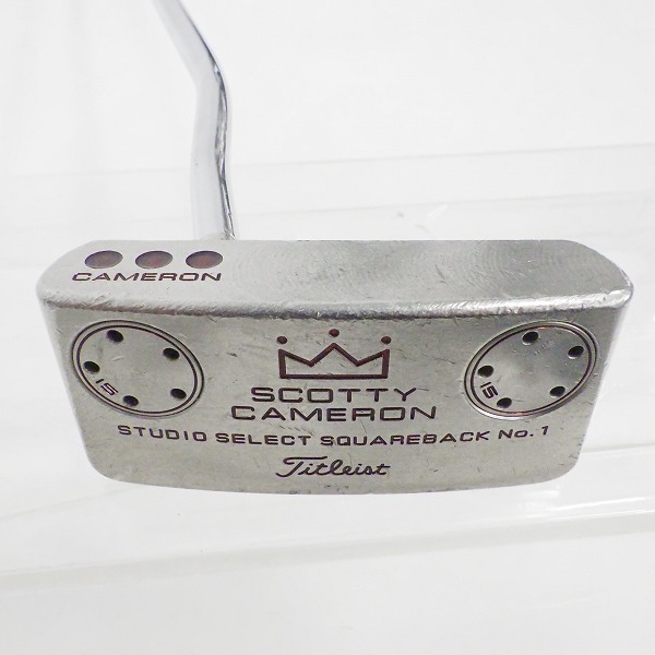 実際に弊社で買取させて頂いたScotty Cameron/スコッティキャメロン STUDIO SELECT SQUAREBACK NO.1 パター 33.625インチ レフティ/左きき用カバー付の画像 4枚目