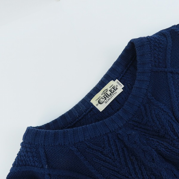 実際に弊社で買取させて頂いたCALEE/キャリー ニット/セーター ネイビー /Lの画像 4枚目