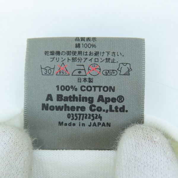 実際に弊社で買取させて頂いた(2)【未使用】A BATHING APE/アベイシングエイプ BAPE HEADS SHOW 2002 CHERIE T-shirt Tシャツ XL の画像 3枚目