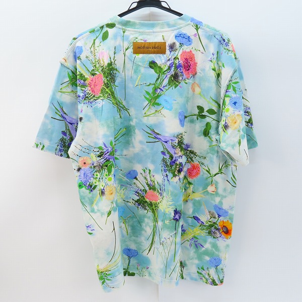 実際に弊社で買取させて頂いた【JPタグ】LOUIS VUITTON ヴァージルアブロー 20SS プリントエンブロイダリーフラワー RM201 NPG HIY96W 半袖Tシャツ/XLの画像 1枚目