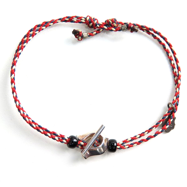 実際に弊社で買取させて頂いた(1)AMP JAPAN/アンプジャパン ホースシュー ブレスレット レッド/ネイビーの画像 1枚目