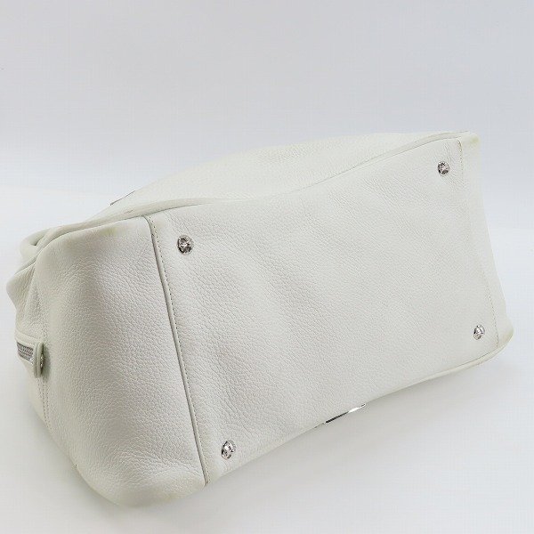 実際に弊社で買取させて頂いたCHROME HEARTS/クロムハーツ GYM3 MED CRS CHARM セメタリークロスパッチ ミディアム ホワイト チャーム付き/M の画像 2枚目