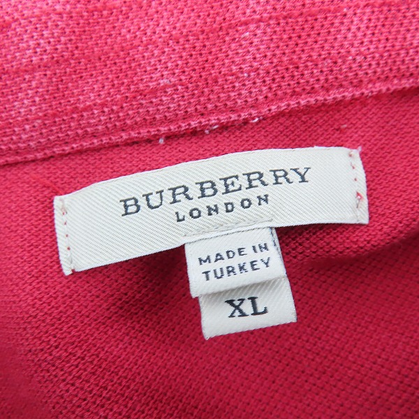 実際に弊社で買取させて頂いたBURBERRY LONDON/バーバリーロンドン チェック柄切替 半袖ポロシャツ/XLの画像 2枚目