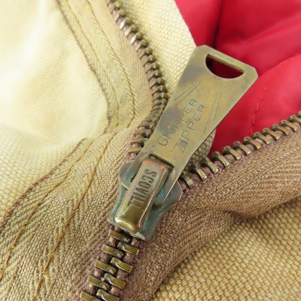 実際に弊社で買取させて頂いたCarhartt/カーハート ダック地 コーデュロイ襟 つなぎ/オールインワン ベージュの画像 6枚目