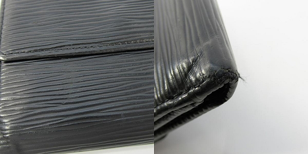 実際に弊社で買取させて頂いたLOUIS VUITTON/ルイヴィトン Wホック財布 エピ ポルト モネ ビエ カルト クレディ ノワール M63482の画像 9枚目