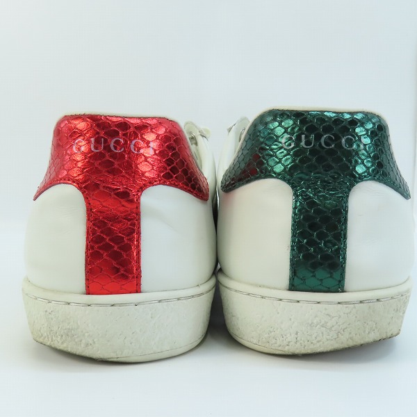 実際に弊社で買取させて頂いたGUCCI/グッチ エース シェリーライン エンブロイダリー レザースニーカー 429446/9.5の画像 1枚目