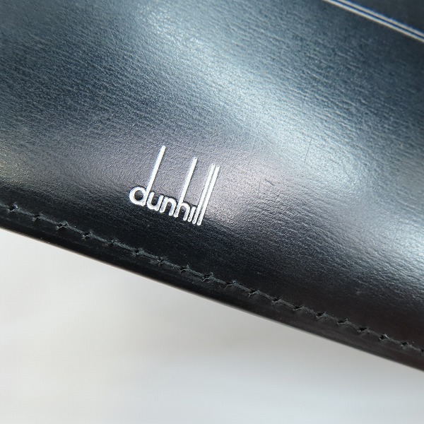 実際に弊社で買取させて頂いたdunhill/ダンヒル  レザー 2つ折り財布/ウォレット ブラック の画像 4枚目