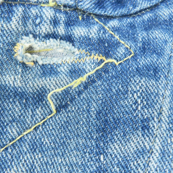 実際に弊社で買取させて頂いたLee/リー ヴィンテージ 101-J 70s初期 四角黒タグ デニムジャケット/38の画像 5枚目