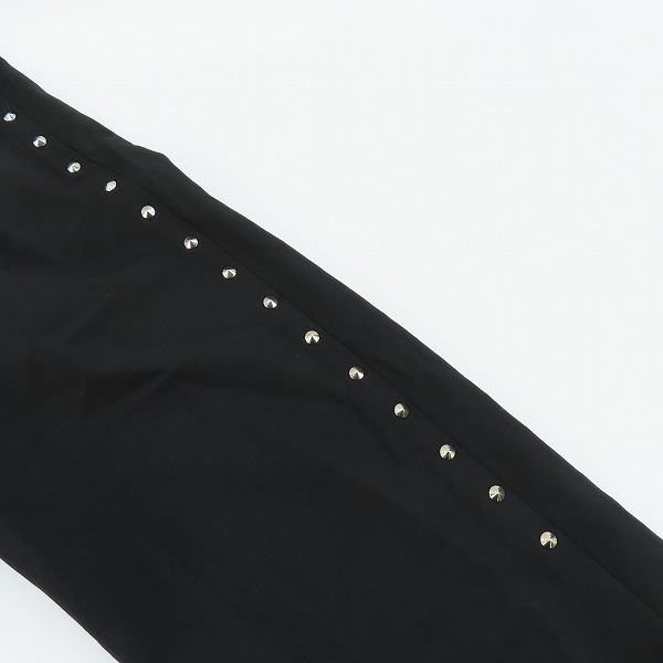 実際に弊社で買取させて頂いたBLACK COMME des GARCONS/ブラックコムデギャルソン サイド スタッズ デザイン ワイド パンツ 1T-P019/AD2017 Lの画像 7枚目