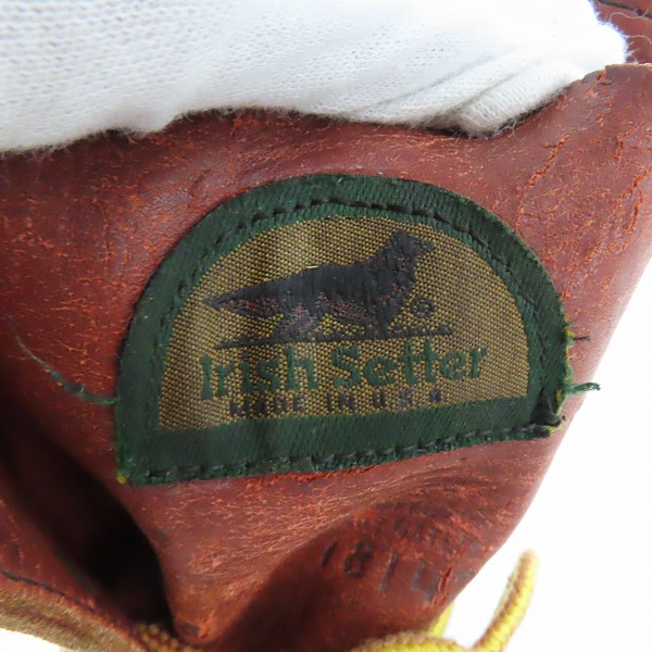 実際に弊社で買取させて頂いたRED WING/レッドウィング 半円犬タグ アイリッシュセッター ブーツ 18142/8Dの画像 5枚目