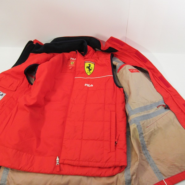 実際に弊社で買取させて頂いたFILA/フィラ Ferrari/フェラーリ Formula1/F1 ライナー付き ジャケット /Mの画像 5枚目