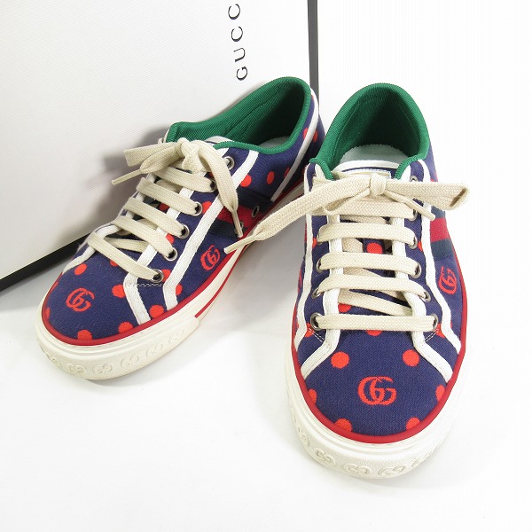 実際に弊社で買取させて頂いたGUCCI/グッチ TENNIS 1977 テニス シェリー GG シューズ/スニーカー 36.5