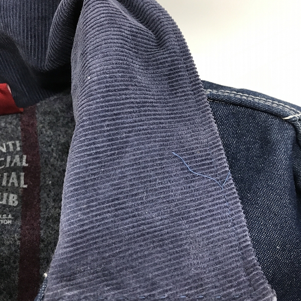 実際に弊社で買取させて頂いた【未使用】ANTI SOCIAL SOCIAL CLUB×Dickies/アンチソーシャルクラブ×ディッキーズ DENIM CORE COAT/デニム コア コート/XLの画像 7枚目