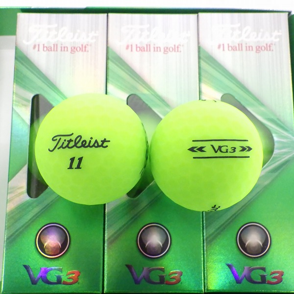 実際に弊社で買取させて頂いた【未使用】Titleist/タイトリスト VG3 ゴルフボール MATTE GREEN/マットグリーン 1ダースの画像 1枚目