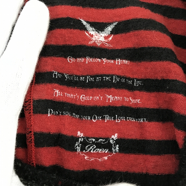 実際に弊社で買取させて頂いたRoen/ロエン ダメージ加工 レーヤード ボーダー ニット/カットソー 76147043 /48の画像 2枚目