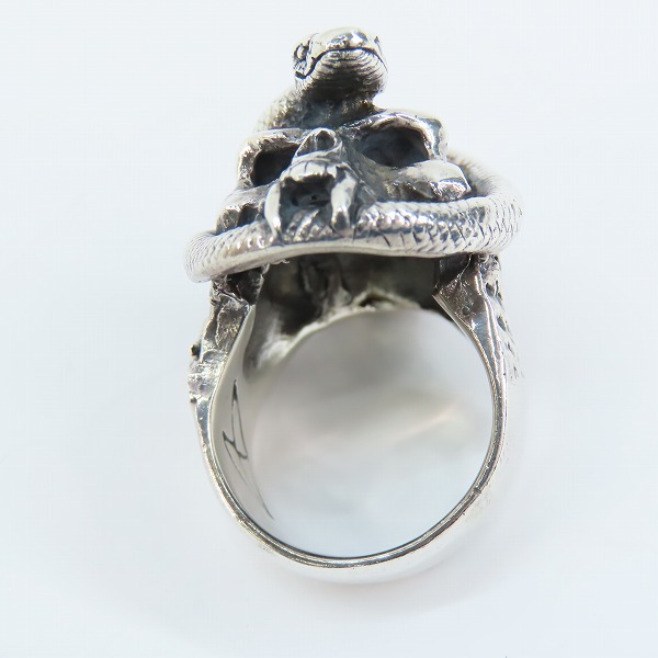 実際に弊社で買取させて頂いたCRAZY PIG DESIGNS/クレイジーピッグ スカル＆スネークリング 19号の画像 5枚目