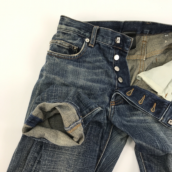 実際に弊社で買取させて頂いたDior Homme/ディオール オム 07SS エディ期 ファインドアゲイン ダメージ加工 デニムパンツ 7E3110610198/28の画像 6枚目
