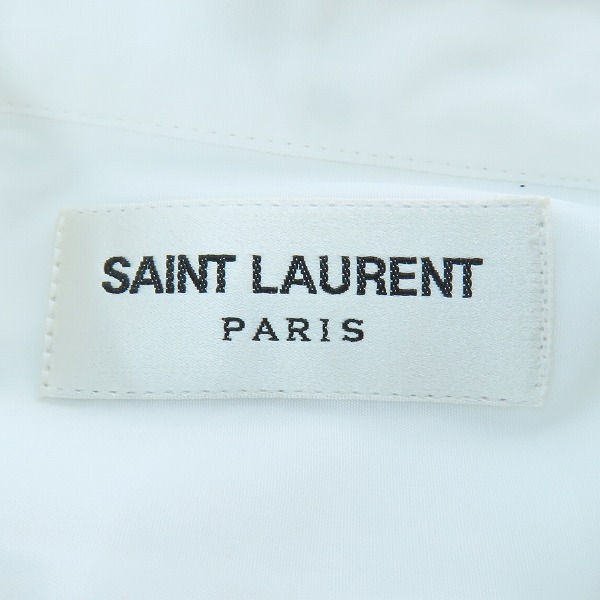 実際に弊社で買取させて頂いた(2)【未使用】SAINT LAURENT/サンローラン 19SS プレーン 長袖シャツ 536096 Y216W/36の画像 2枚目