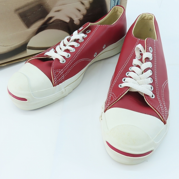 実際に弊社で買取させて頂いたCONVERSE/コンバース USA製 JACK PURCELL LOW RED LEATHER スニーカー 19653/8.5