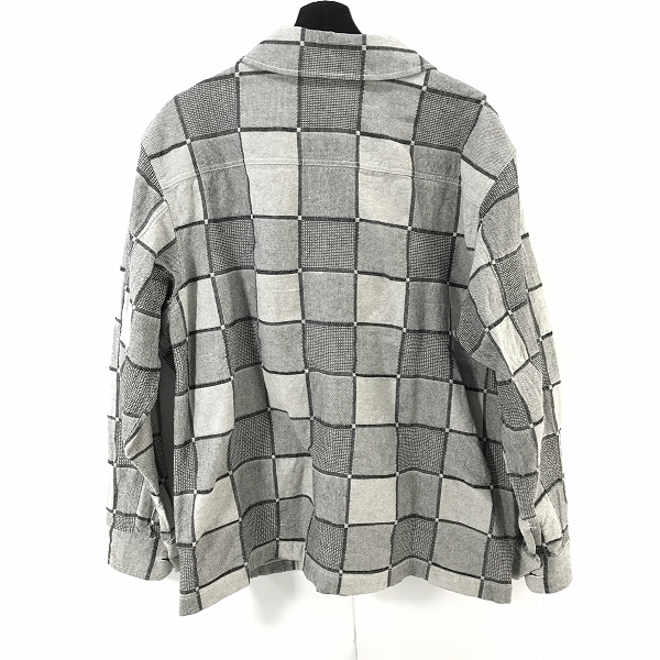 実際に弊社で買取させて頂いたCALEE/キャリー BLOCK CHECK OVER SIZE SHIRT JACKET/ブロックチェック オーバーサイズ シャツジャケット/XLの画像 1枚目