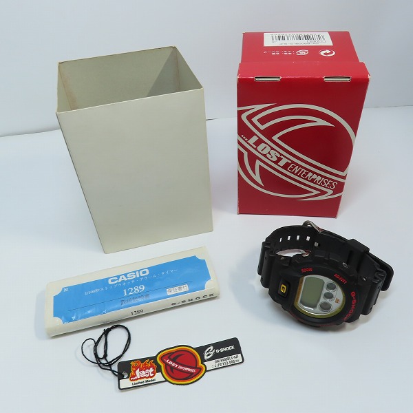 実際に弊社で買取させて頂いたG-SHOCK×Lost Enterprises/Gショック×ロスト 第二弾 三つ目 DW-6900BLS-9JF【動作未確認】の画像 5枚目