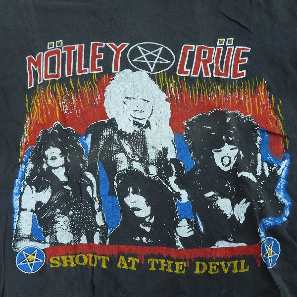 実際に弊社で買取させて頂いたMOTLEY CRUE/モトリー・クルー SHOUT AT THE DEVIL ヴィンテージ/ビンテージ バンT Tシャツ/XLの画像 8枚目