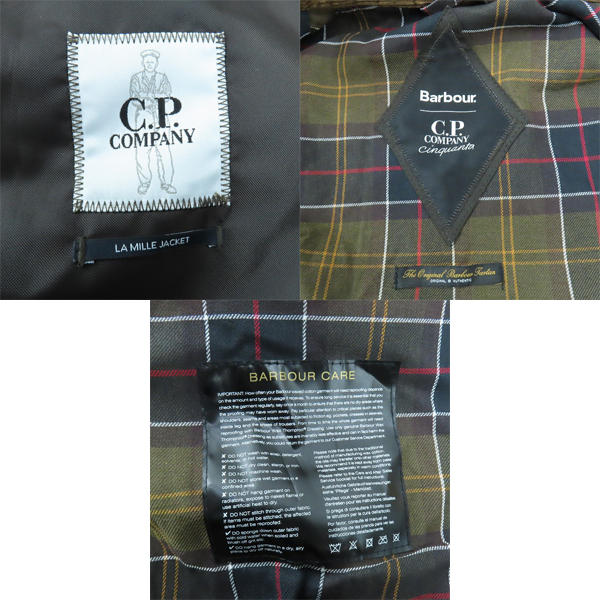 実際に弊社で買取させて頂いたBarbour × C.P. COMPANY/バブアー × シーピーカンパニー Mille WAX Jacket /ミルジャケット 50周年記念モデル/Mの画像 5枚目
