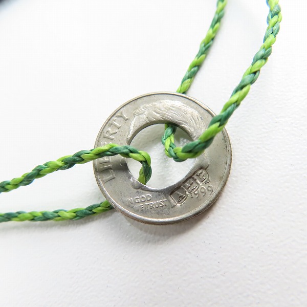 実際に弊社で買取させて頂いたAMP JAPAN/アンプジャパン コイン ブレスレット グリーンの画像 3枚目