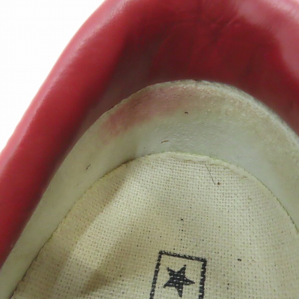 実際に弊社で買取させて頂いたCONVERSE/コンバース ONE STAR/ワンスター スニーカー ホワイト系/レッド 1C044/26.5の画像 7枚目