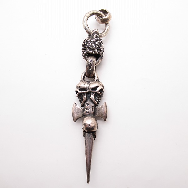 実際に弊社で買取させて頂いた【ギャラ付き/マリア】Gabor/ガボール トリプルスカルダガー w/ライオンヘッド ペンダントの画像 4枚目