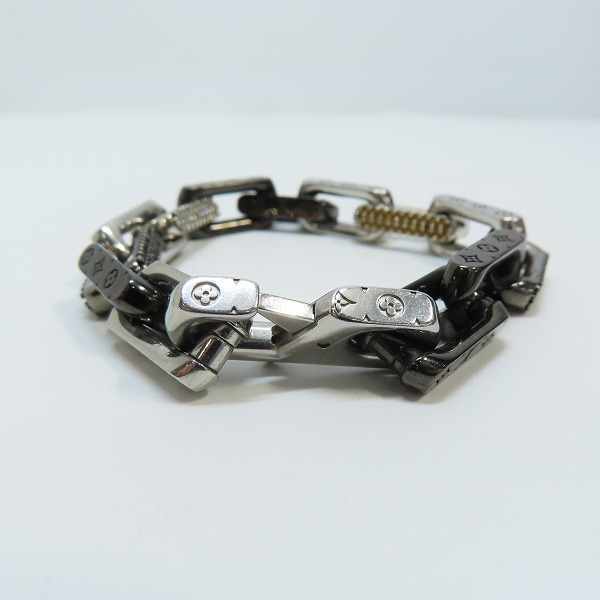 実際に弊社で買取させて頂いたLouis Vuitton/ルイヴィトン ブレスレット モノグラム チェーン ラインストーン M1205Mの画像 3枚目