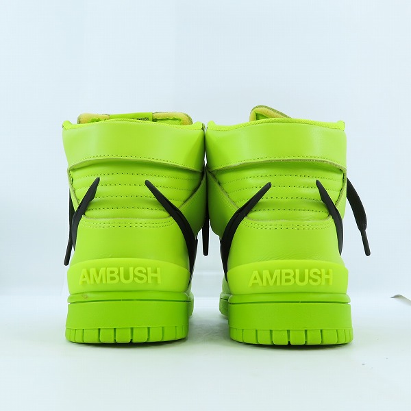 実際に弊社で買取させて頂いたNIKE×AMBUSH/ナイキ×アンブッシュ DUNK HIGH/ダンクハイ フラッシュライム CU7544-300/26の画像 1枚目