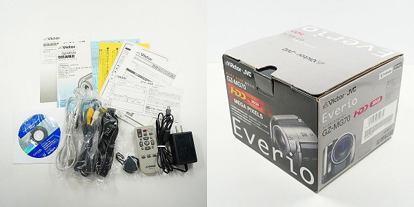 実際に弊社で買取させて頂いたVictor JVC/ビクターJVC GZ-MG70 ハードディスク ビデオカメラ 動作確認済みの画像 9枚目