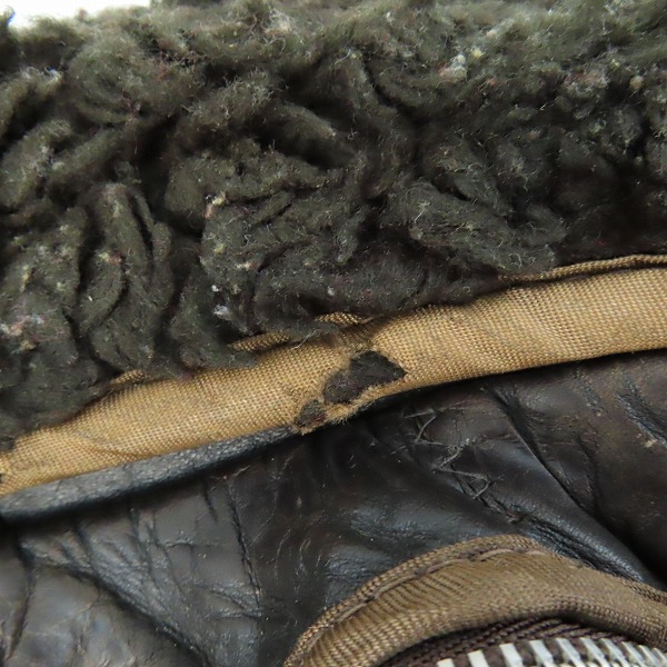 実際に弊社で買取させて頂いたSchott/ショット USA製 ボアライナー付 レザージャケット/38の画像 6枚目