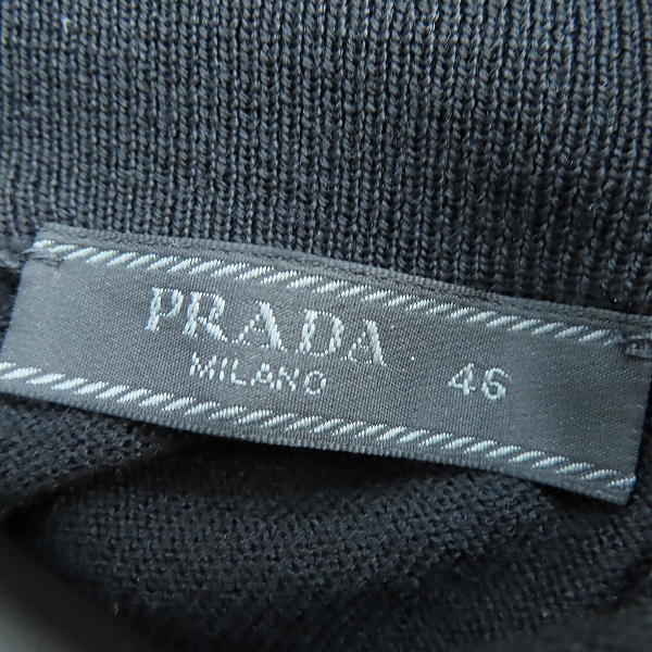 実際に弊社で買取させて頂いたPRADA/プラダ バージンウール ニットジャケット/46の画像 2枚目