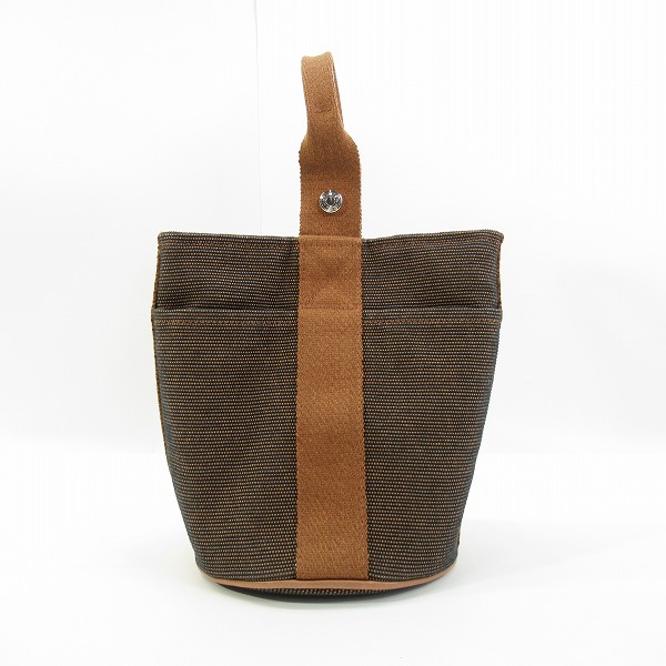 実際に弊社で買取させて頂いたHERMES/エルメス サクソーPM バケツ型 ハンドバッグ トワルアッシュブラウン