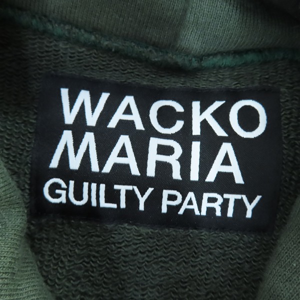 実際に弊社で買取させて頂いたWACKO MARIA/ワコマリア HEAVY WEIGHT PULLOVER HOODED SWEAT SHIRT TYPE-2 ロゴ刺繍パーカー/XLの画像 2枚目