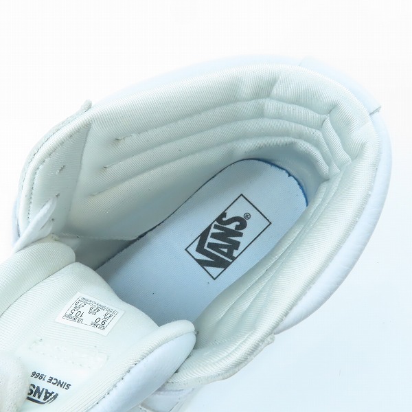 実際に弊社で買取させて頂いたVANS/バンズ SK8-HI XL/スケートハイXL BIG MOOD WHITE レザースニーカー VN0A5KRYWHT/27の画像 4枚目