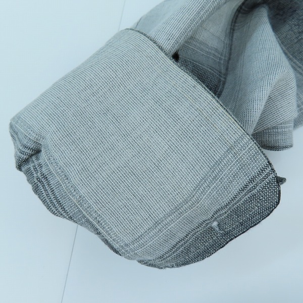 実際に弊社で買取させて頂いたWACKO MARIA/ワコマリア GUILTY PARTIES オンブレチェック 長袖 オープンカラーシャツ グレー/XLの画像 5枚目