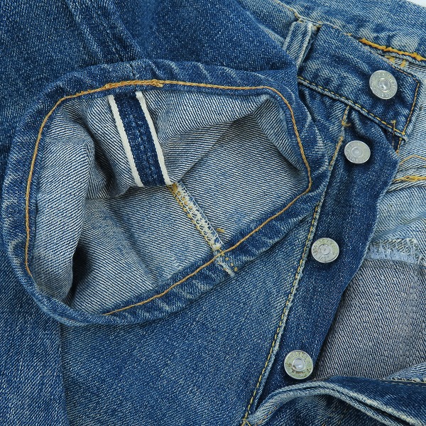 実際に弊社で買取させて頂いたLEVI'S/リーバイス ヴィンテージ 50s頃 501XX 隠しリベット刻印12/ボタン裏点々/オフセット デニム パンツ/ジーンズの画像 5枚目