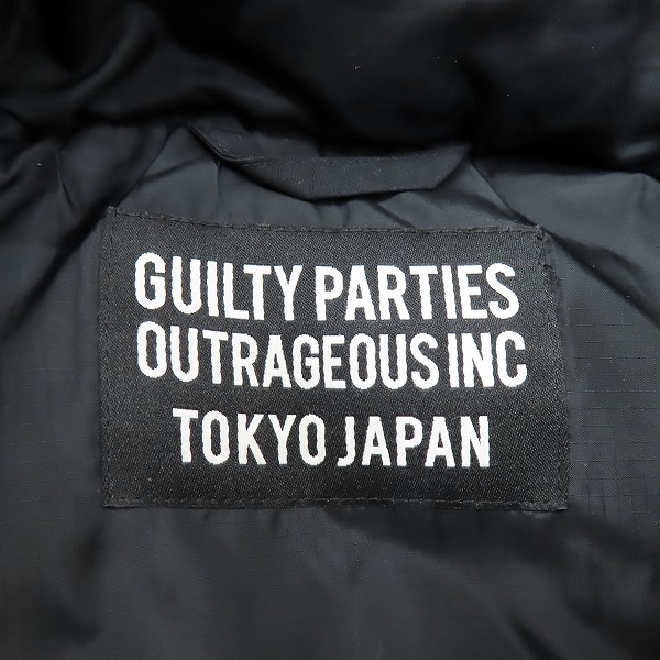 実際に弊社で買取させて頂いたWACKO MARIA/ワコマリア GUILTY PARTIES フーディー ダウンジャケット Mの画像 2枚目