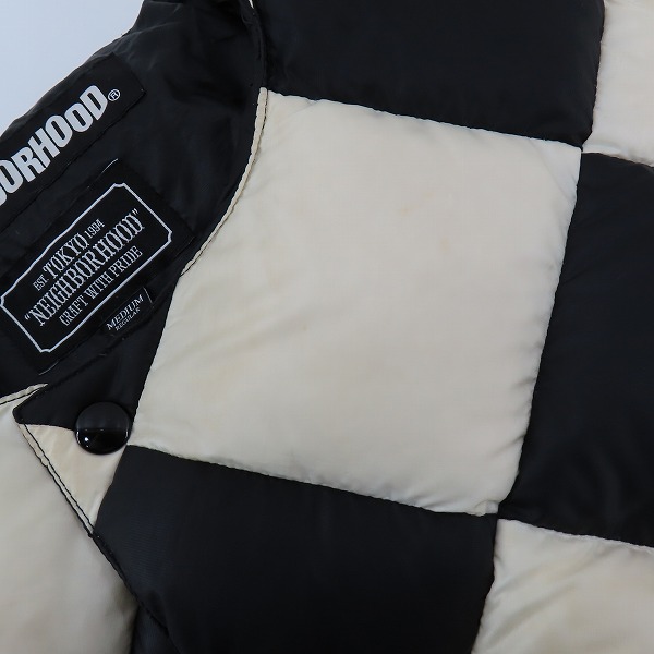 実際に弊社で買取させて頂いたNEIGHBORHOOD/ネイバーフッド CHECKER/E-JKT キルティングダウンジャケット 182TSNH-JKM09/Mの画像 6枚目