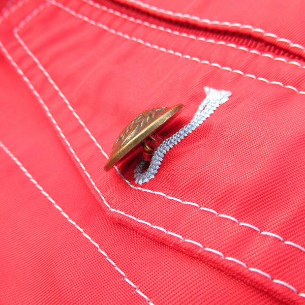 実際に弊社で買取させて頂いたGIANNI VERSACE/ジャン二ヴェルサーチ ナイロンジャケット レッドの画像 5枚目