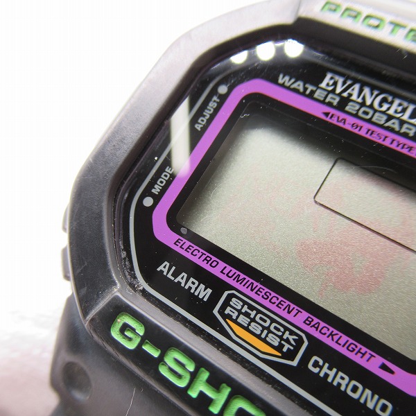 実際に弊社で買取させて頂いたG-SHOCK/Gショック エヴァンゲリオン新劇場版 「破」初号機カラー DW-5600VT【動作未確認】の画像 4枚目