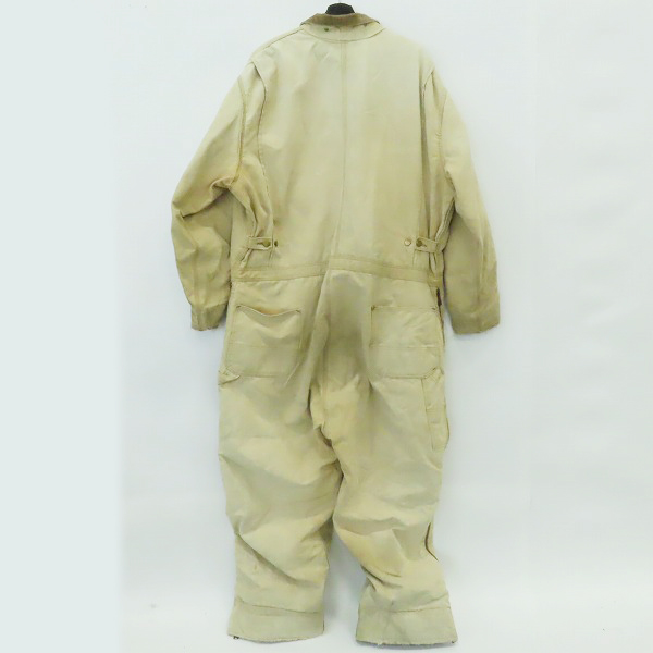 実際に弊社で買取させて頂いたCarhartt/カーハート ダック地 コーデュロイ襟 つなぎ/オールインワン ベージュの画像 1枚目